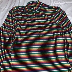 RAINBOW LONG SLEEVE CROP TOP